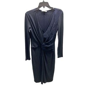 $765 Max Mara Navy Blue Knot Front Dress